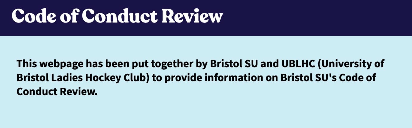 SU announces Code of Conduct review to begin immediately in UBLHC campaign update