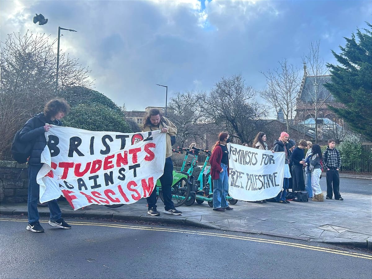 Bristol students walk out ‘in solidarity with Minneapolis’ outside Senate House