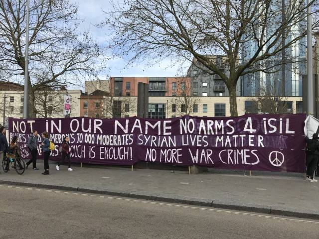 Students take part in 'Bristol Protest March: Stop Bombing Syria!'