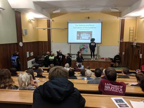 Disruption at  'transphobic' social theorist's talk