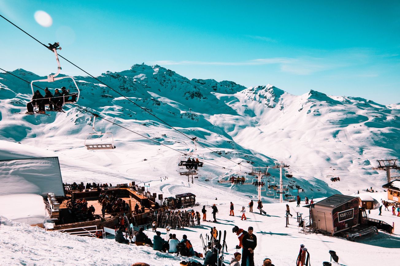 Ski spots in the Alps