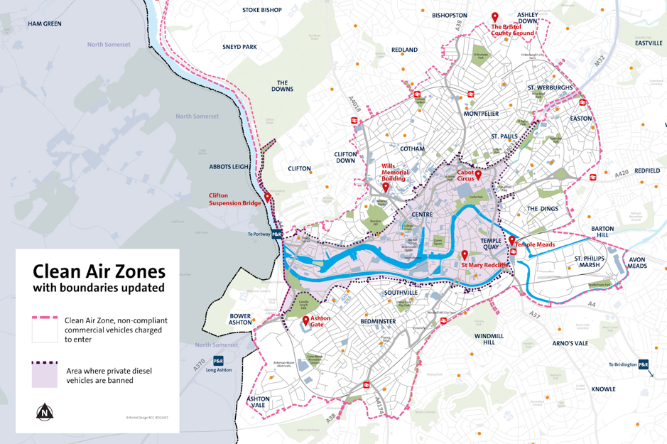 Bristol to become the first UK city to ban diesel cars from centre by March 2021