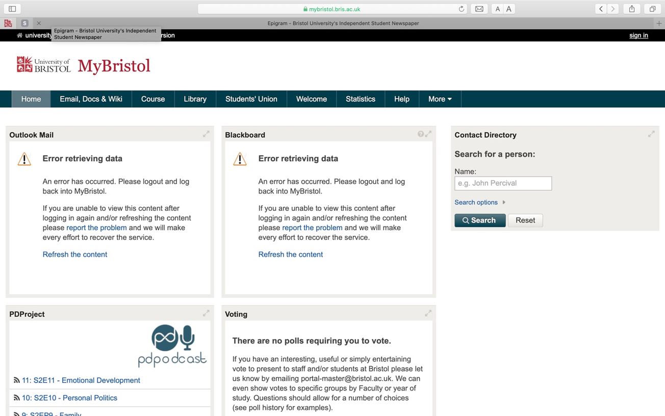 Students ‘angry’ as blackboard goes down for five hours