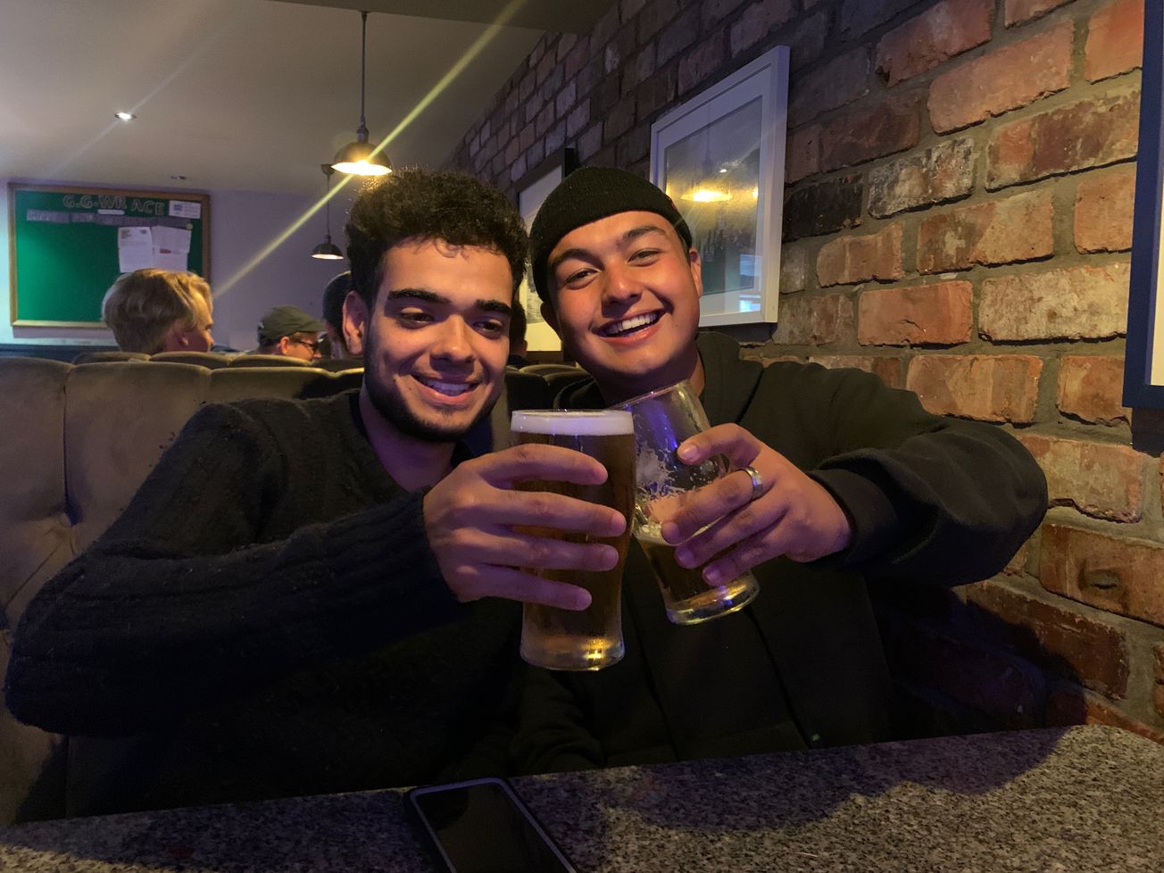 Students return to their favourite boozers as pubs reopen with new safety measures