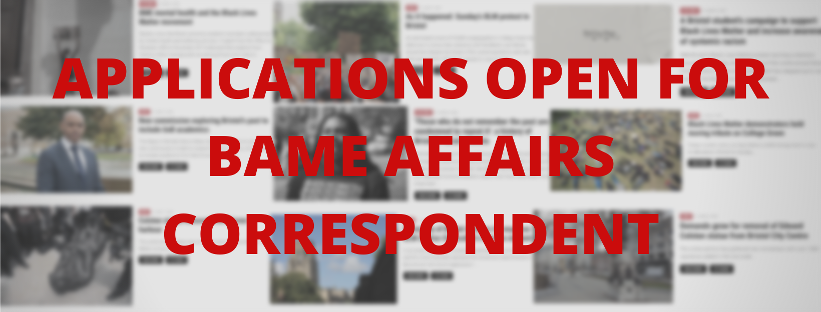 Applications open for BAME Affairs Correspondent