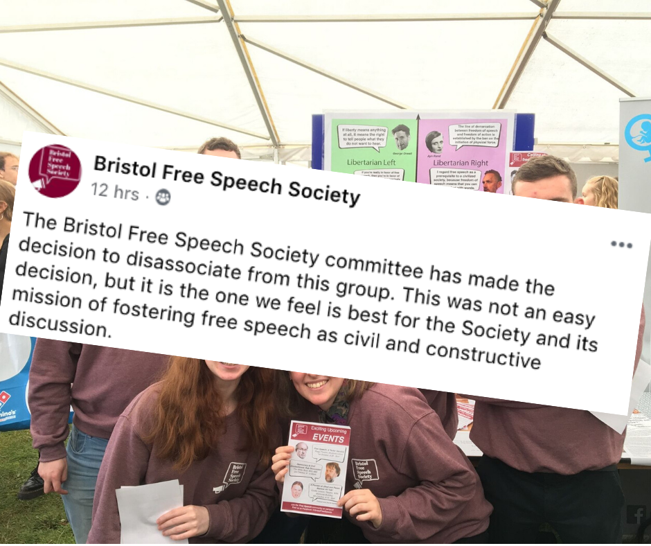 Bristol Free Speech Society disassociates from Facebook group following ‘insults, personal attacks and bigotry’