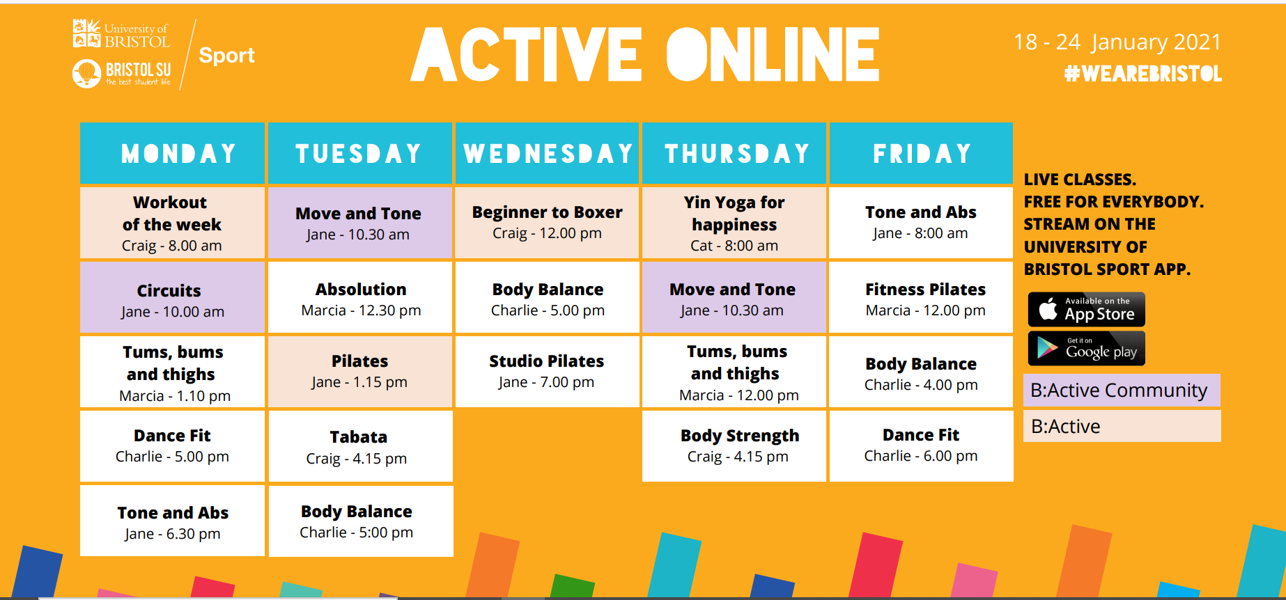 How Bristol students are working out from home