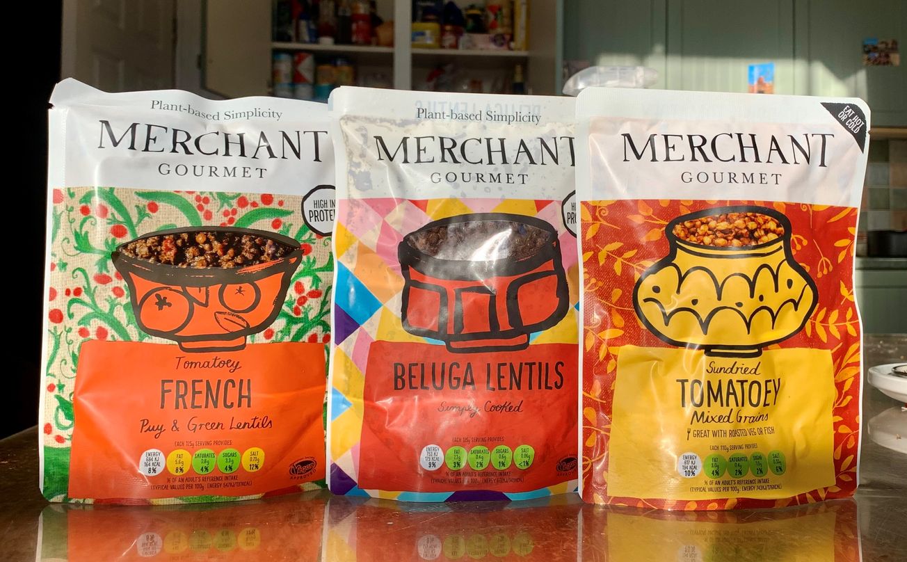 Warm Lentil and Roasted Aubergine Salad with Tahini Yoghurt