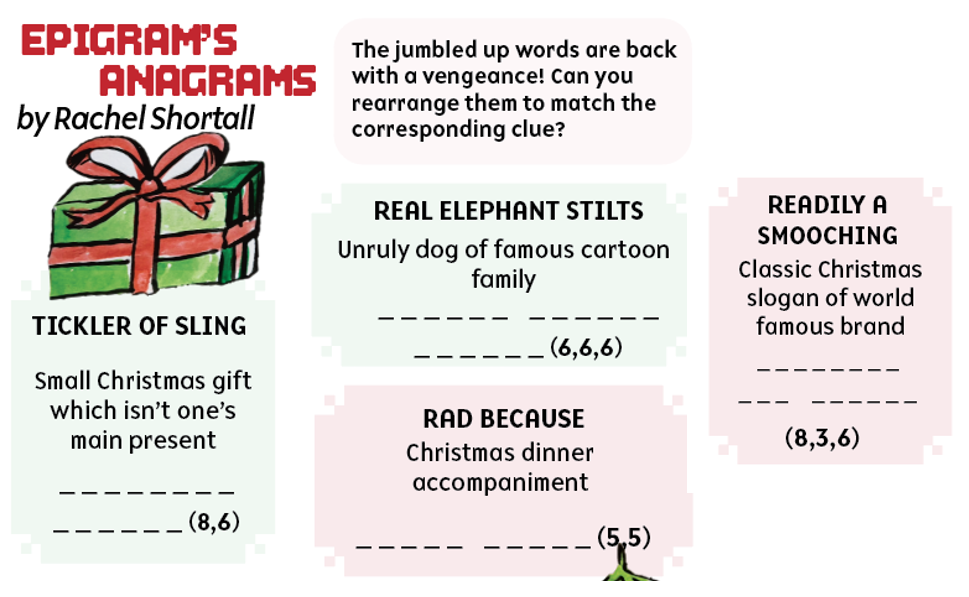 Issue 389 12/25 anagram answers