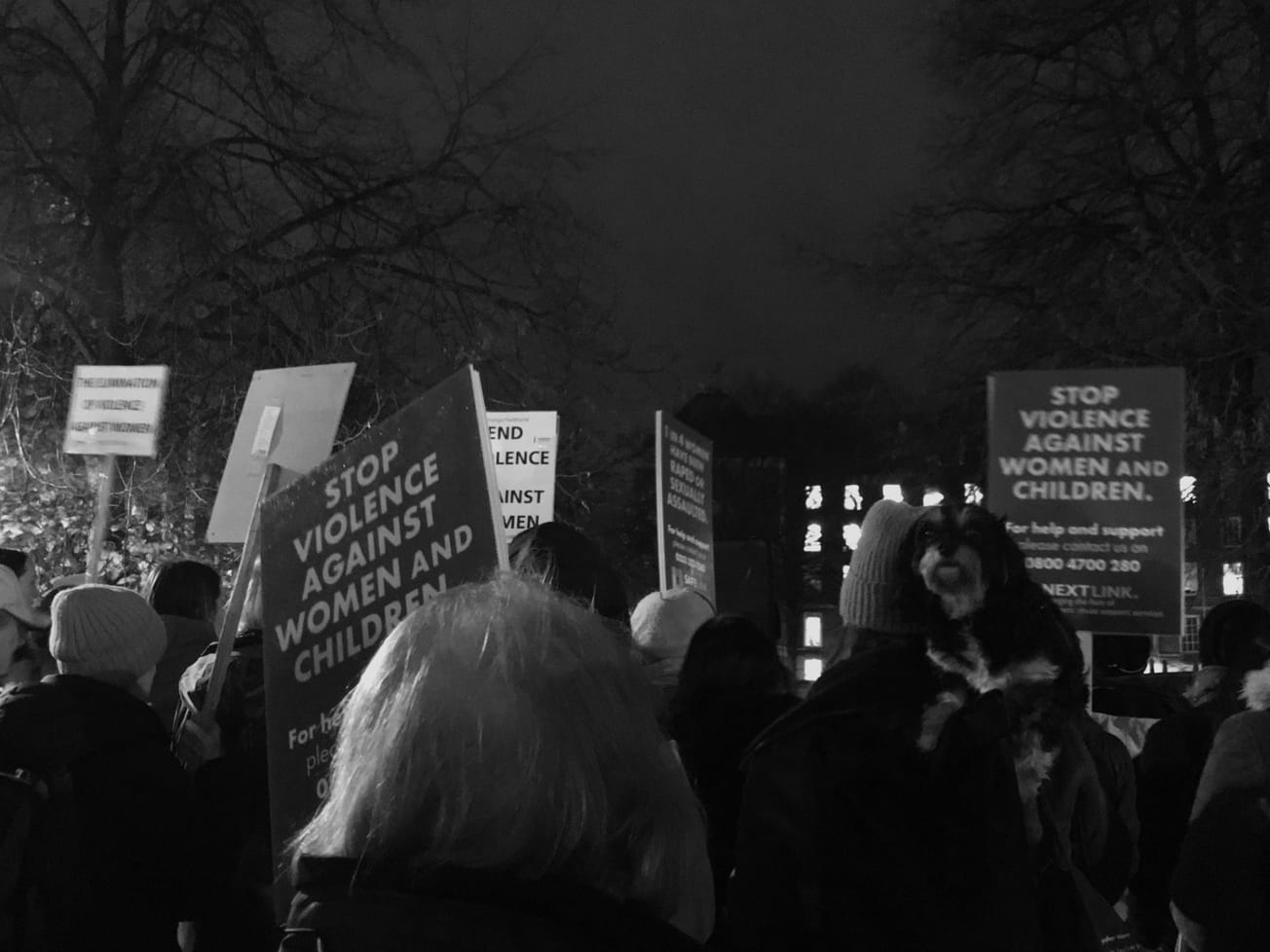 Candles raised in solidarity against domestic abuse